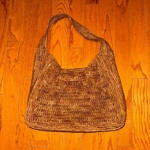 Aritzia Woven Tan Tote Bag